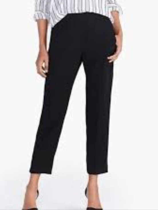 J. Crew Pants - J. Crew Mercantile Black Slim Straight Mid Rise Cropped Ankle Pants Size 6 #726